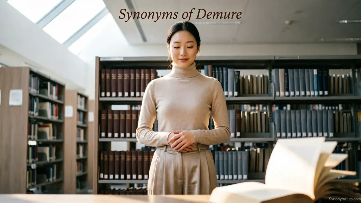Synonyms of Demure